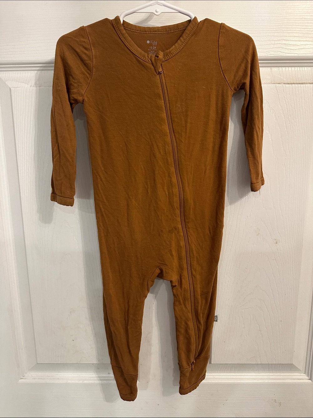 Kyte baby Brown Zip One-Piece Pajamas